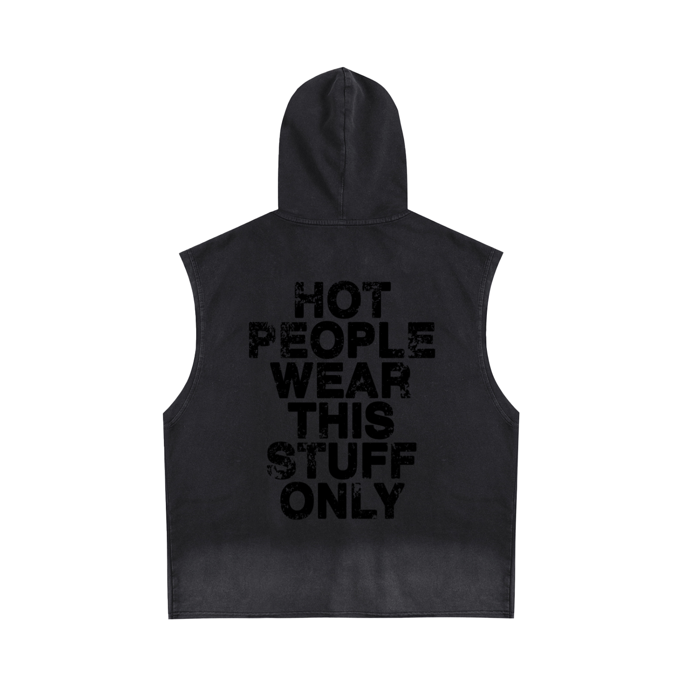 CutJagged HPWTSO Vintage Washed Zip-Up Hooded TankTop Sleeveless Menswear