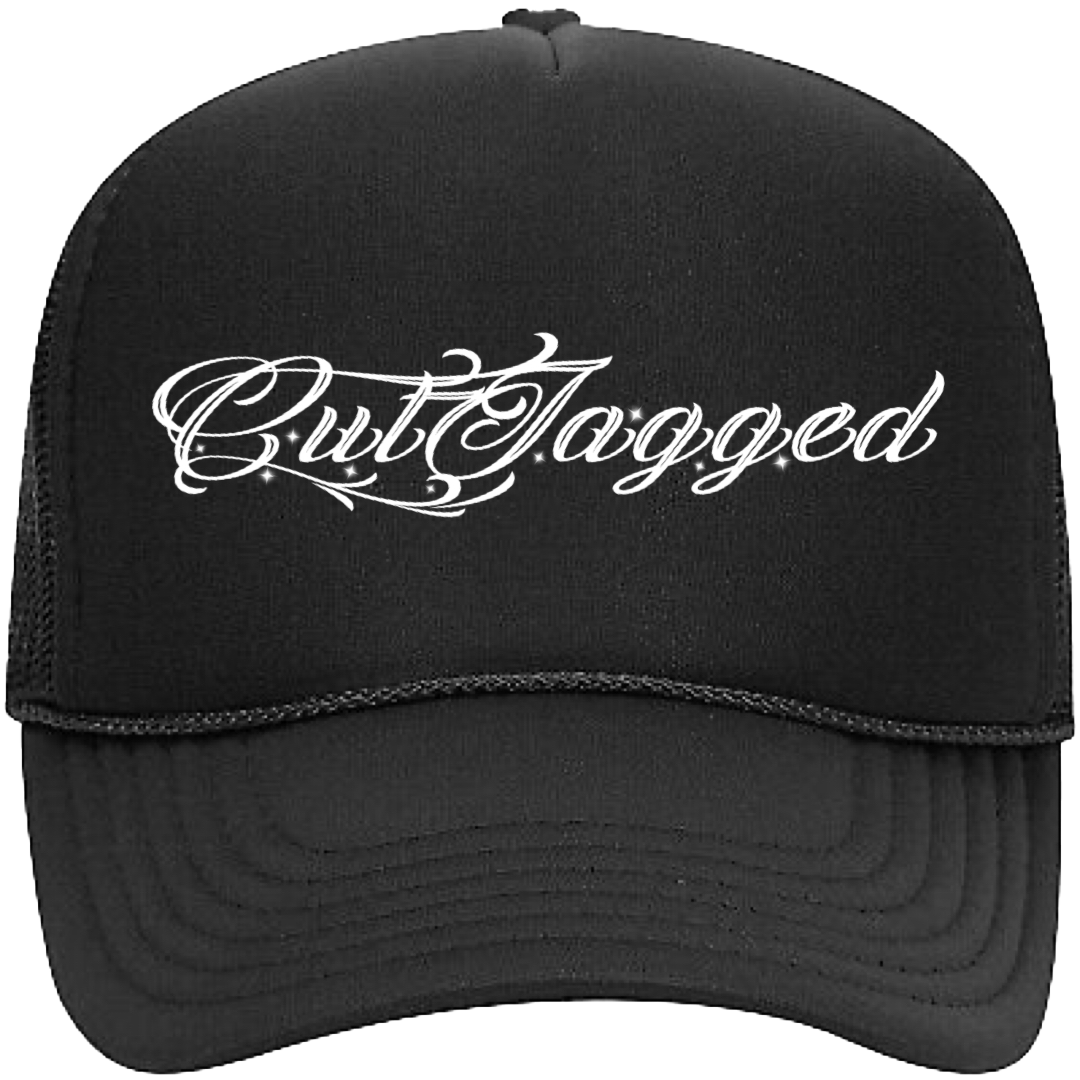 CutJagged Signature Logo Trucker Hat