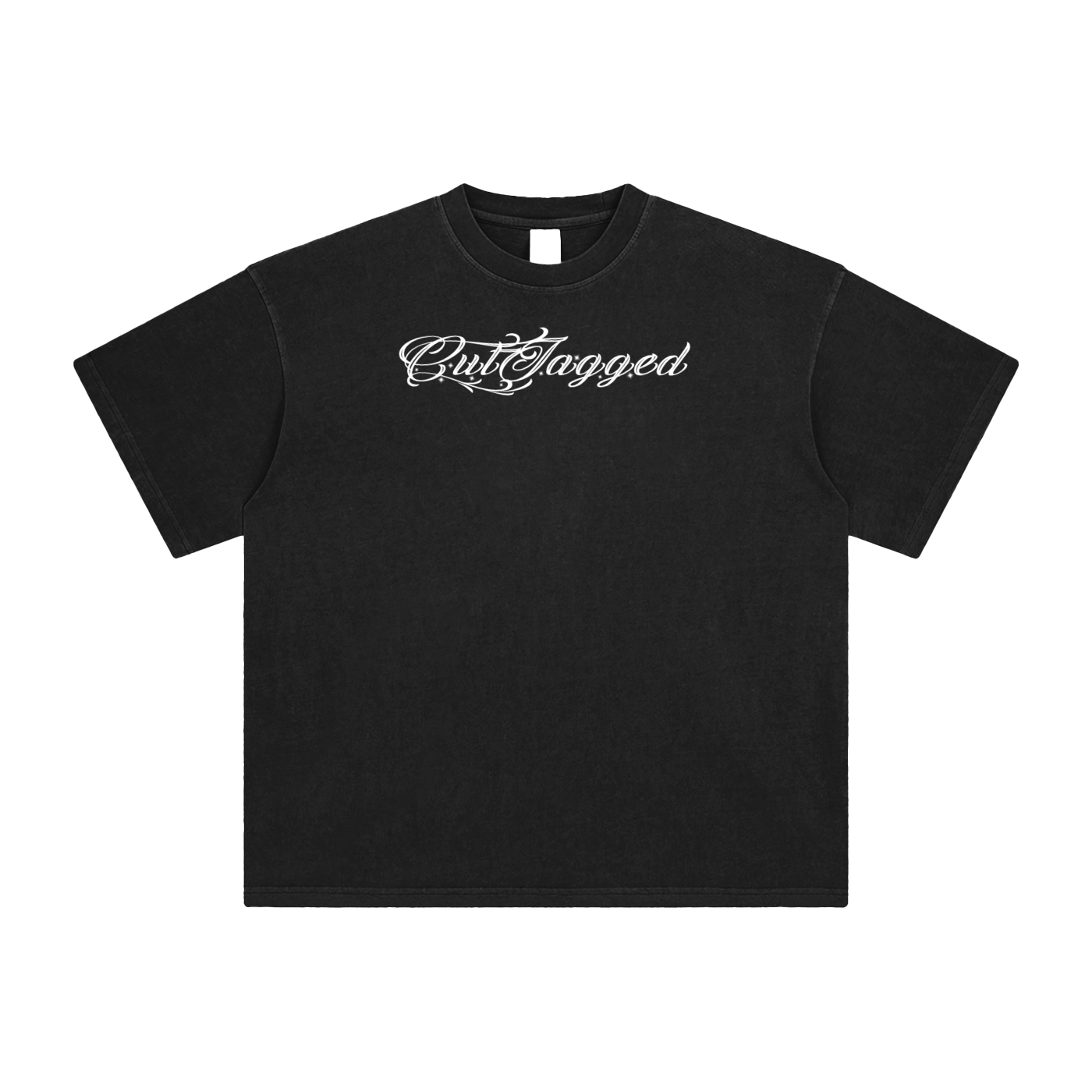 CutJagged Signature Logo T-Shirt Unisex Loose Tshirt